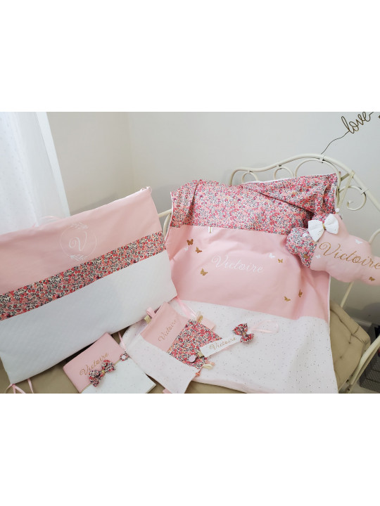 Cape de bain personnalisée prénom liberty wiltshire pois de senteur