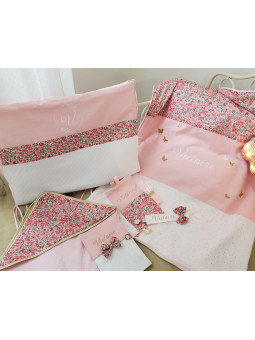 Cape de bain personnalisée prénom liberty wiltshire pois de senteur