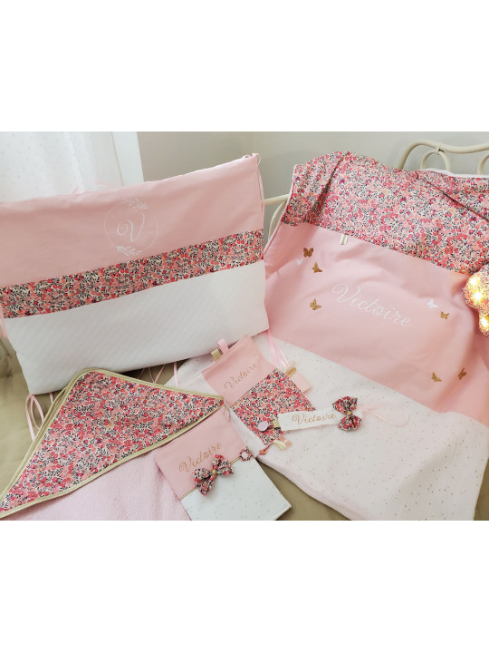 Cape de bain personnalisée prénom liberty wiltshire pois de senteur