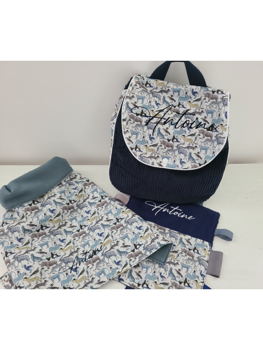 Doudou étiquettes liberty petits animaux personnalisé tout doux