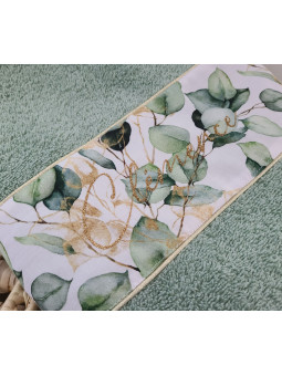 Drap de douche 70x140 vert coton eucalyptus personnalisé