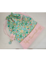 Sac pochon personnalisable pour crèche ou maternelle liberty Betsy émeraude