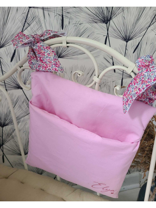 Range-pyjama ou doudous personnalisé à accrocher au lit liberty / coton