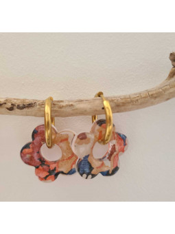 Boucles créoles résine / liberty Thorpe