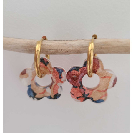 Boucles créoles résine / liberty Thorpe