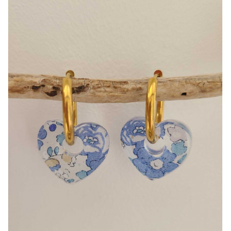 copie de Boucles créoles résine / liberty Thorpe