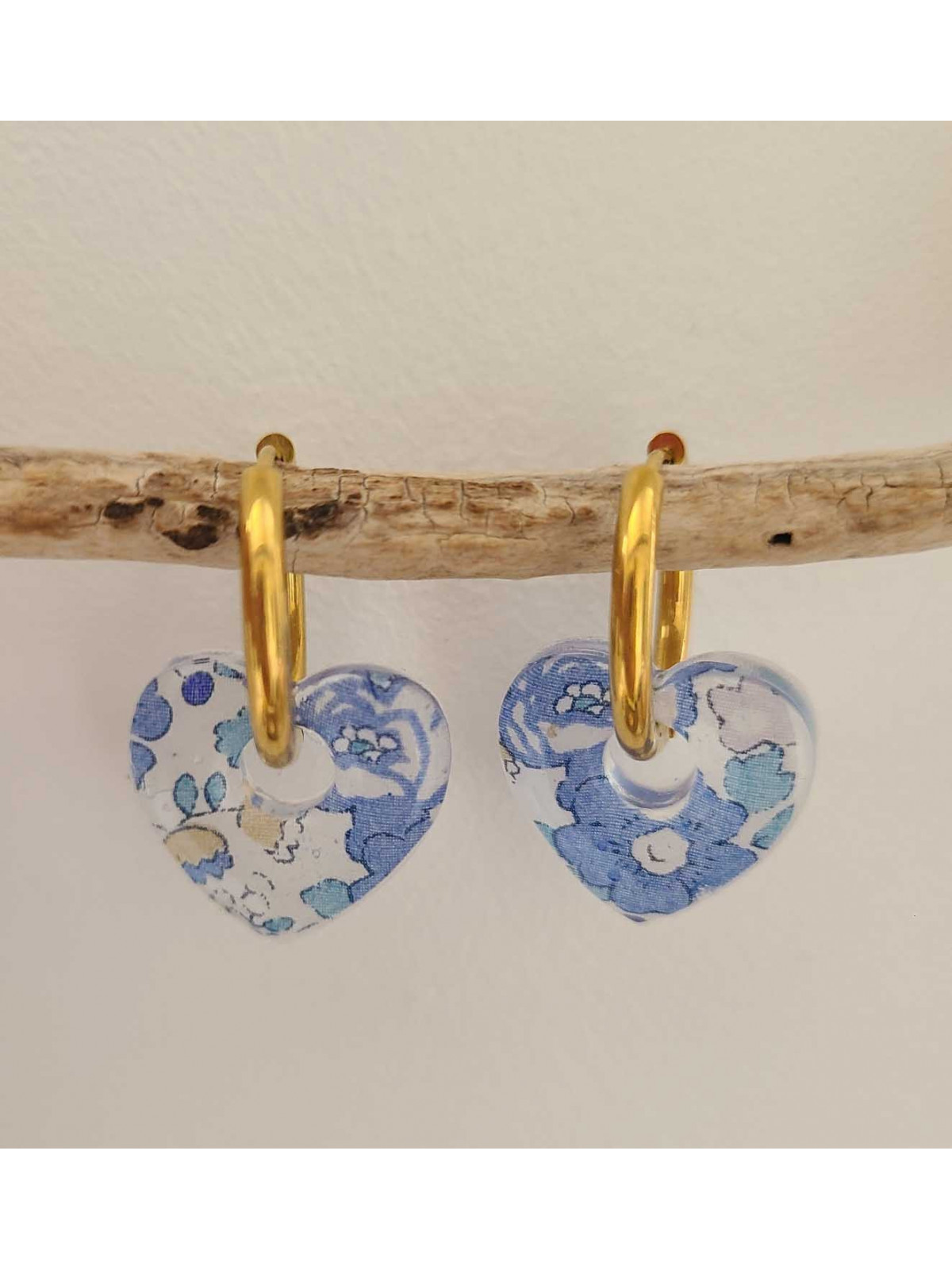 copie de Boucles créoles résine / liberty Thorpe