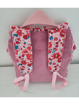 Sac à dos pour entrée en maternelle / crèche personnalisé, liberty Betsy cerise