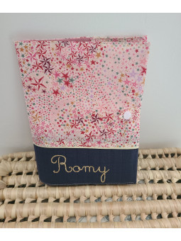 Protège carnet de santé liberty Adelajda étoilé personnalisable