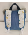 Sac à dos petit lapin maternelle / crèche velours et petits koalas personnalisé
