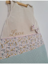 Gigoteuse personnalisée coton floral thème pastel