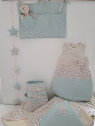 Gigoteuse personnalisée coton floral thème pastel