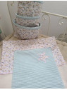 Gigoteuse personnalisée coton floral thème pastel