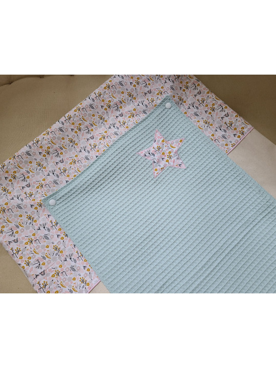 Gigoteuse personnalisée coton floral thème pastel