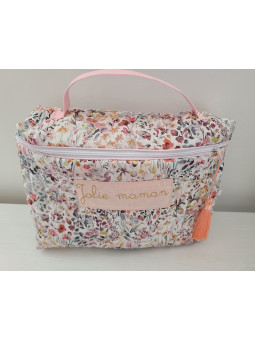 Vanity trousse de toilette personnalisable en liberty Felda matelassé