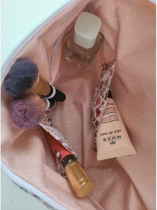 Vanity trousse de toilette personnalisable en liberty Felda matelassé