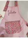 Tablier enfant personnalisé en liberty wiltshire pois de senteur