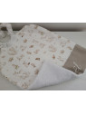 Grande serviette élastiquée petits renards et autres animaux pour maternelle, tissus au choix