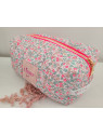 Trousse de toilette "Aimer fort" en liberty Collenn's matelassé