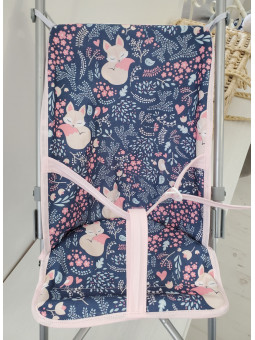 Poussette canne jolis petits renards pour poupée