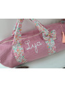Sac bowling (sac week-end) en liberty Betsy cupcake/ velours, personnalisé
