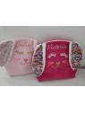 Trousse de toilette lapin personnalisée prénom liberty au choix