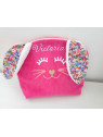 Trousse de toilette lapin personnalisée prénom liberty au choix
