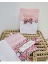 Doudou étiquettes liberty Wiltshire pois de senteur personnalisé tout doux