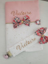 Doudou étiquettes liberty Wiltshire pois de senteur personnalisé tout doux