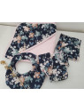 Parure poupée : cape de bain, bavoir, lingettes et couche pour poupon liberty Josephine