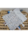 Doudou étiquettes liberty Theo blue dust personnalisé tout doux