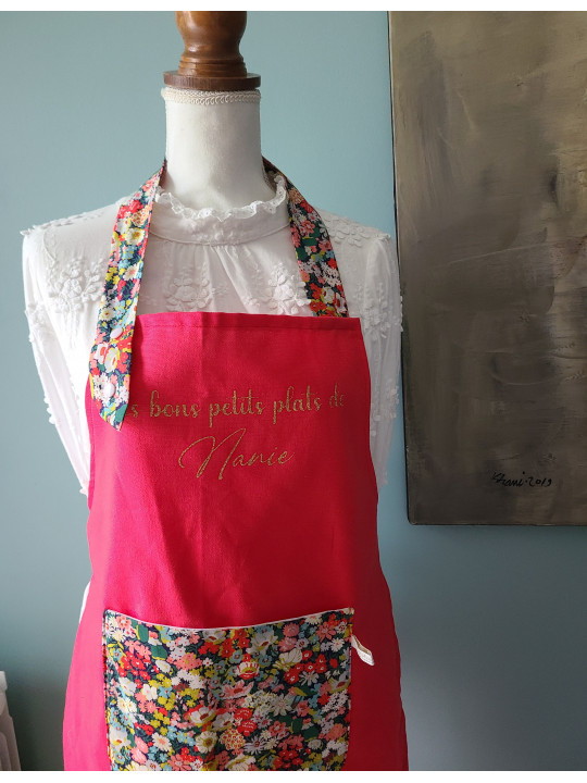 Tablier adulte à personnaliser en coton épais et liberty Thorpeltshire