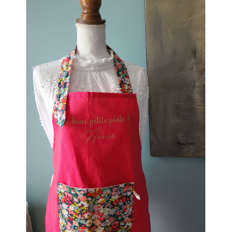 Tablier adulte à personnaliser en coton épais et liberty Thorpeltshire
