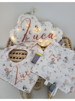 Bavoir bandana mixte personnalisé en coton petits animaux