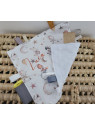Doudou étiquettes mixte avec petits animaux, personnalisé tout doux