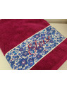 Drap de douche 70x140 éponge et liberty personnalisé