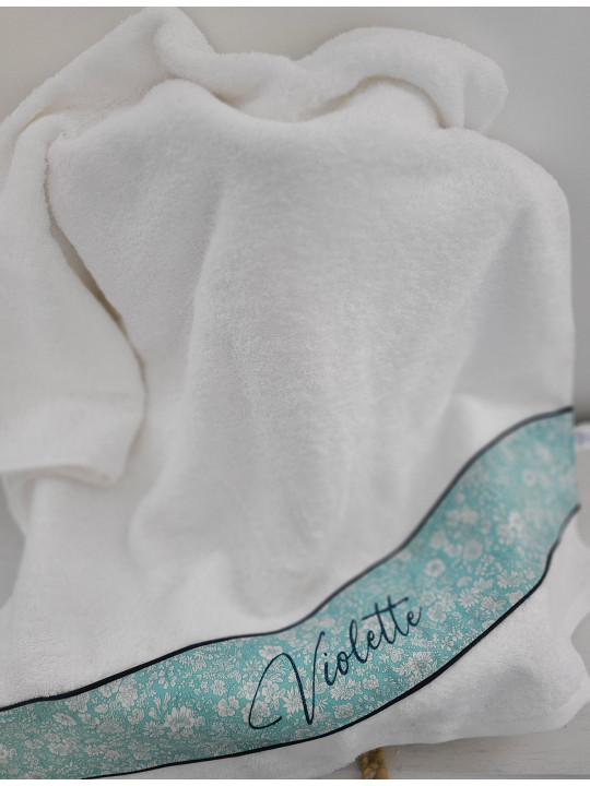 de Drap de douche 70x140 éponge et liberty personnalisé