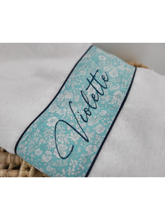 de Drap de douche 70x140 éponge et liberty personnalisé