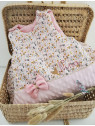 Gigoteuse 0-6 mois rose poudre et or thème floral, coton et minkee