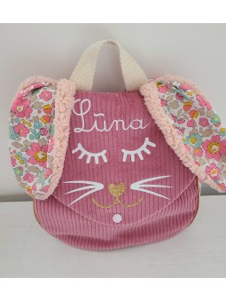 Grande serviette élastiquée liberty Betsy cupcake pour maternelle ou tissus au choix