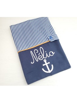 Protège carnet de santé marin personnalisable