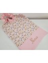 Grande serviette élastiquée en coton floral pour maternelle ou tissus au choix