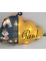 Veilleuse LED petits renards en marine et moutarde, personnalisable