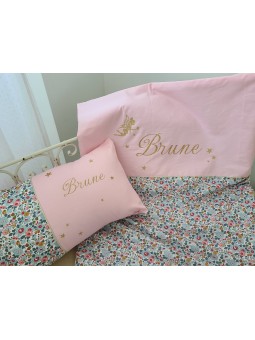 Couverture extra douce liberty Betsy porcelaine personnalisée (cadeau naissance, baptême...)