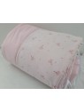 Tour de lit en double gaze de coton bio rose