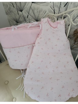 Gigoteuse hiver en double gaze de coton bio rose