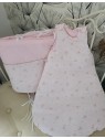Gigoteuse hiver en double gaze de coton bio rose