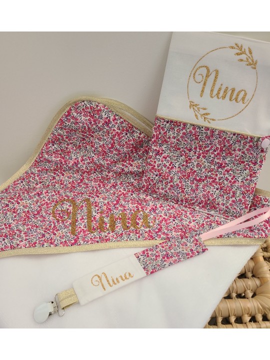 Cape de bain personnalisée prénom liberty wiltshire bud