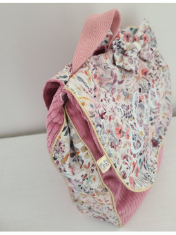 Sac à dos pour entrée en maternelle / crèche personnalisé, liberty Felda + protège carnet de santé réservés Jacqueline