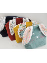 Trousse de toilette lapin personnalisée prénom en velours et liberty petits animaux